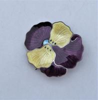 JA&S John Atkins & Son Silver & Enamel Pansy Brooch, Birmingham 1918 (4 of 10) JA&S John Atkins & Son Silver & Enamel Pansy Brooch, Birmingham 1918 (4 of 10)