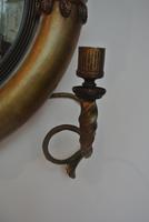 Rare Candled Arm Giltwood Convex Looking Glass (8 of 10) Rare Candled Arm Giltwood Convex Looking Glass (8 of 10)