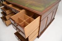 Antique Mahogany Leather Top Partners Desk (11 of 12) Antique Mahogany Leather Top Partners Desk (11 of 12)