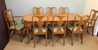 Set of Eight Queen Anne Style Walnut Dining Chairs (14 of 15) Set of Eight Queen Anne Style Walnut Dining Chairs (14 of 15)