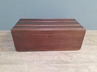 Early 20th Century teak travelling trunk Early 20th Century teak travelling trunk