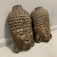 Pair of c19th Carved Indian Masks (2 of 6) Pair of c19th Carved Indian Masks (2 of 6)