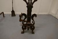 Very Large Heavy Pair of French Iron Andirons (7 of 8) Very Large Heavy Pair of French Iron Andirons (7 of 8)