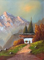 The Three Peaks 20thc Vintage Swiss School - Mountainous Landscape Oil Painting (3 of 12) The Three Peaks 20thc Vintage Swiss School - Mountainous Landscape Oil Painting (3 of 12)