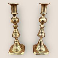 Antique Victorian Brass Pair Of Candlesticks | Circa 1890 (1 of 13)