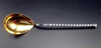 6 x Vintage Russian Silver Gilt Barley Twist Caviar Spoons c.1952 (3 of 6) 6 x Vintage Russian Silver Gilt Barley Twist Caviar Spoons c.1952 (3 of 6)