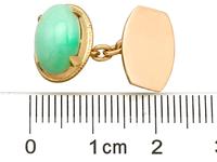 Jade / Natural Jadeite & 21ct Yellow Gold Cufflinks - Vintage c.1940 (5 of 6) Jade / Natural Jadeite & 21ct Yellow Gold Cufflinks - Vintage c.1940 (5 of 6)