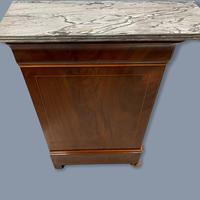 Exceptional French Marble Top Mahogany Inlaid Commode (11 of 12) Exceptional French Marble Top Mahogany Inlaid Commode (11 of 12)