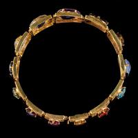 Art Deco Gemstone Bracelet Silver 18ct Gold Gilt c.1920 (4 of 8) Art Deco Gemstone Bracelet Silver 18ct Gold Gilt c.1920 (4 of 8)