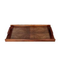 Large Art Deco Figured Walnut Serving Tray