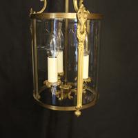 French Gilded Convex Triple Light Antique Hall Lantern (3 of 10) French Gilded Convex Triple Light Antique Hall Lantern (3 of 10)