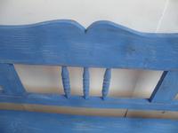 Lovely Chelsea Blue 3 Seater Antique Pine Kitchen / Hall Box Settle / Bench (7 of 10) Lovely Chelsea Blue 3 Seater Antique Pine Kitchen / Hall Box Settle / Bench (7 of 10)