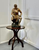 Large 1920s Plaster Figure of the Seated Blacksmith, Le Travail (2 of 12) Large 1920s Plaster Figure of the Seated Blacksmith, Le Travail (2 of 12)