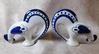 Pair of Gzhel Blue & White Porcelain "Pecking Chickens" (2 of 10) Pair of Gzhel Blue & White Porcelain "Pecking Chickens" (2 of 10)