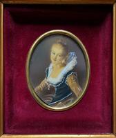 Lovely Original Vintage Miniature Portrait Oil Painting in 18th Century Manner (2 of 8) Lovely Original Vintage Miniature Portrait Oil Painting in 18th Century Manner (2 of 8)