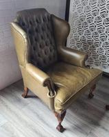 Pair of Leather Wing Chairs (8 of 10) Pair of Leather Wing Chairs (8 of 10)