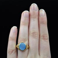Antique Victorian Blue Sardonyx Signet 18ct 18K Yellow Gold Mourning Ring (5 of 10) Antique Victorian Blue Sardonyx Signet 18ct 18K Yellow Gold Mourning Ring (5 of 10)