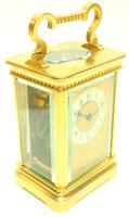 Good Antique French 8-day Carriage Clock Bevelled Case with Embossed Decorated Masked Dial (3 of 12) Good Antique French 8-day Carriage Clock Bevelled Case with Embossed Decorated Masked Dial (3 of 12)