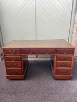 Antique Mahogany Pedestal Writing Desk