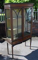 1920s Mahogany 2 Door Glass China Cabinet with Drawers (4 of 5) 1920s Mahogany 2 Door Glass China Cabinet with Drawers (4 of 5)