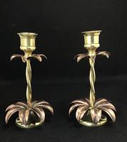 Pair of Brass and Copper Arts and Crafts WAS Benson Style Antique Candlesticks (5 of 6) Pair of Brass and Copper Arts and Crafts WAS Benson Style Antique Candlesticks (5 of 6)