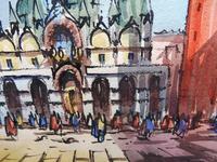 Set of 4 Watercolours Venice by Sirrol listed artist Aka Antonio Sirolli 1950s (9 of 10) Set of 4 Watercolours Venice by Sirrol listed artist Aka Antonio Sirolli 1950s (9 of 10)