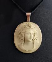 Antique Lava Cameo Pendant, 9ct Rose Gold (7 of 14) Antique Lava Cameo Pendant, 9ct Rose Gold (7 of 14)
