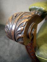 Late Victorian Carved Oak & Leather Armchair (6 of 14) Late Victorian Carved Oak & Leather Armchair (6 of 14)