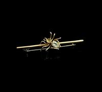 Antique Edwardian Spider Brooch, 9ct Gold (2 of 9) Antique Edwardian Spider Brooch, 9ct Gold (2 of 9)