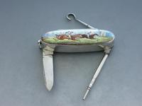 Victorian Silver & Enamel Combination Vesta Case/ Pen Knife / Pencil / Button Hook - Horse Racing by Alfred Fuller, London 1887 (5 of 14) Victorian Silver & Enamel Combination Vesta Case/ Pen Knife / Pencil / Button Hook - Horse Racing by Alfred Fuller, London 1887 (5 of 14)