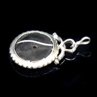 Antique Old Cut Paste Sterling Silver Banded Agate Bow Locket Pendant (7 of 9) Antique Old Cut Paste Sterling Silver Banded Agate Bow Locket Pendant (7 of 9)