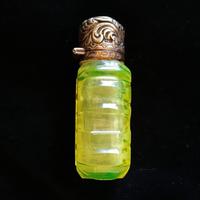 19th Century Citron Glass Scent Bottle with Silver Mount, After Charles May (2 of 6) 19th Century Citron Glass Scent Bottle with Silver Mount, After Charles May (2 of 6)