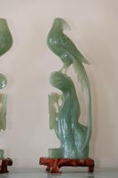 Pair of Chinese Carved Jade Birds of Paradise on Stands (9 of 15) Pair of Chinese Carved Jade Birds of Paradise on Stands (9 of 15)