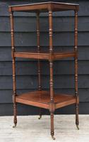 Fine Quality 19th Century Georgian Mahogany Three Tier Whatnot / Display Stand / Shelves. (5 of 11) Fine Quality 19th Century Georgian Mahogany Three Tier Whatnot / Display Stand / Shelves. (5 of 11)