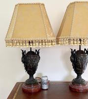 Magnificent Pair of Heavy Bronze Lamps (4 of 11) Magnificent Pair of Heavy Bronze Lamps (4 of 11)
