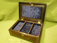 Inlaid Unisex Rosewood Jewellery Box + Tray. c1835 (7 of 12) Inlaid Unisex Rosewood Jewellery Box + Tray. c1835 (7 of 12)