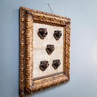 5 Carved Heads in Gilt Frame (2 of 10) 5 Carved Heads in Gilt Frame (2 of 10)
