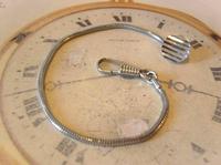 Vintage Pocket Watch Chain 1970s Silver Chrome Snake Link With Dog Clip & Button Hole Fob (3 of 7) Vintage Pocket Watch Chain 1970s Silver Chrome Snake Link With Dog Clip & Button Hole Fob (3 of 7)