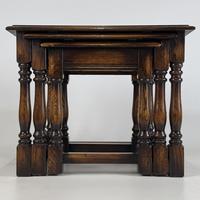 Antique 20th Century Good Quality Nest of Tables in Oak (1 of 12)