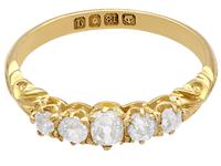 0.66ct Diamond & 18ct Yellow Gold Five Stone Ring - Antique 1911 (3 of 9) 0.66ct Diamond & 18ct Yellow Gold Five Stone Ring - Antique 1911 (3 of 9)