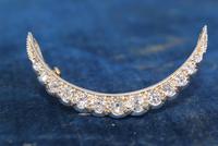 Diamond Crescent Brooch Set with 13 Old Cut Diamonds (6 of 8) Diamond Crescent Brooch Set with 13 Old Cut Diamonds (6 of 8)