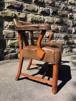 Antique Walnut & Leather Desk Chair (4 of 8) Antique Walnut & Leather Desk Chair (4 of 8)