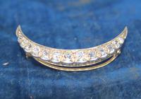 Diamond Crescent Brooch Set with 13 Old Cut Diamonds (8 of 8) Diamond Crescent Brooch Set with 13 Old Cut Diamonds (8 of 8)