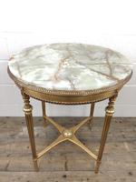 Gold Gilt Table with Circular Onyx Top (6 of 11) Gold Gilt Table with Circular Onyx Top (6 of 11)