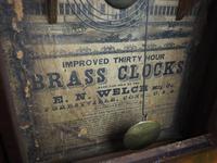 Antique American Ogee Wall Clock – Weight Driven Wall / Mantel Clock (11 of 12) Antique American Ogee Wall Clock – Weight Driven Wall / Mantel Clock (11 of 12)
