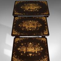 Antique Nest Of Occasional Tables, Oriental, Trio, Japanned, Victorian c.1880 (11 of 12) Antique Nest Of Occasional Tables, Oriental, Trio, Japanned, Victorian c.1880 (11 of 12)
