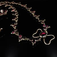 Antique Georgian Flat Cut Garnet 15ct Gold Full Riviere Necklace with Pansy Drops & Cross (4 of 9) Antique Georgian Flat Cut Garnet 15ct Gold Full Riviere Necklace with Pansy Drops & Cross (4 of 9)