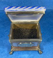 Arts & Crafts Glass and Brass Single Tea Caddy. (3 of 18) Arts & Crafts Glass and Brass Single Tea Caddy. (3 of 18)
