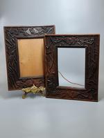 Fabulous Large Pair of Aesthetic Movement Oak Picture or Mirror Frames,Bats & Birds in Reeds c.1900 (2 of 8) Fabulous Large Pair of Aesthetic Movement Oak Picture or Mirror Frames,Bats & Birds in Reeds c.1900 (2 of 8)