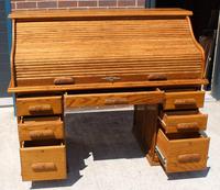 1960s Golden Oak Stype Rolltop Desk - Well Fitted (2 of 5) 1960s Golden Oak Stype Rolltop Desk - Well Fitted (2 of 5)